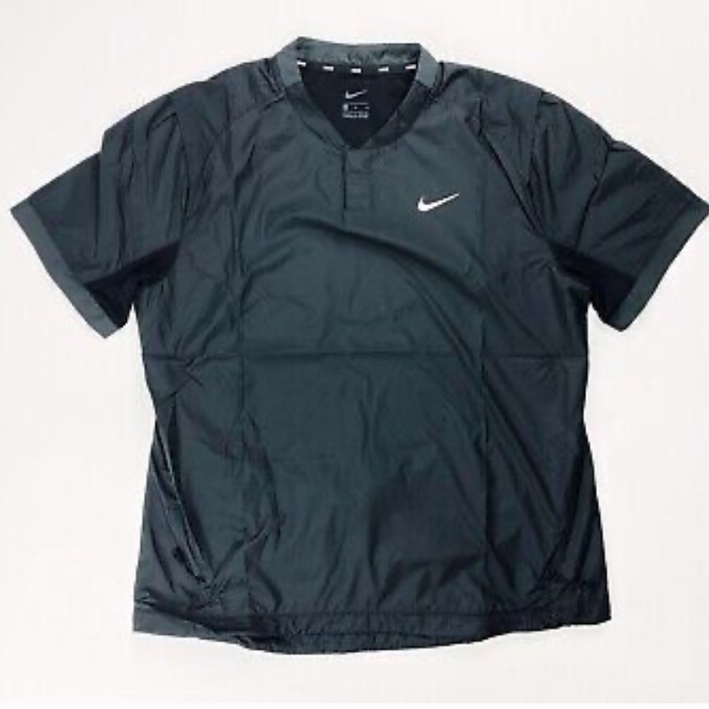 Nike Stock Short Sleeve Lightweight Softball Wind Jacket Women's M Black AV6696